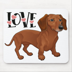 Cute Doxin Wiener Puppy Dog Lover Gift Dachshund Mouse Mat