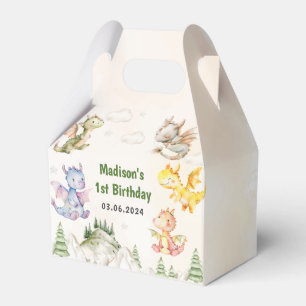 Cute Dragon 1st Birthday Party Favour Box