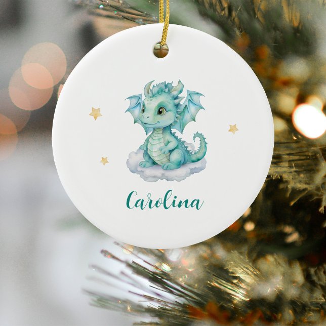 Cute Dragon Baby Shower Ceramic Tree Decoration (Creator Uploaded)