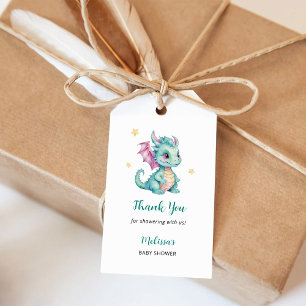 Cute Dragon Baby Shower Gift Tags