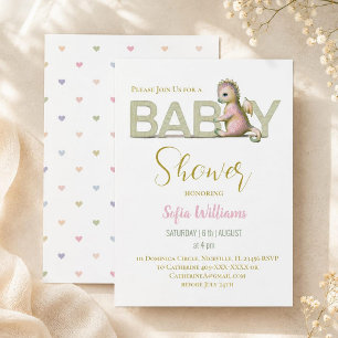 Cute Dragon Baby Shower invitation