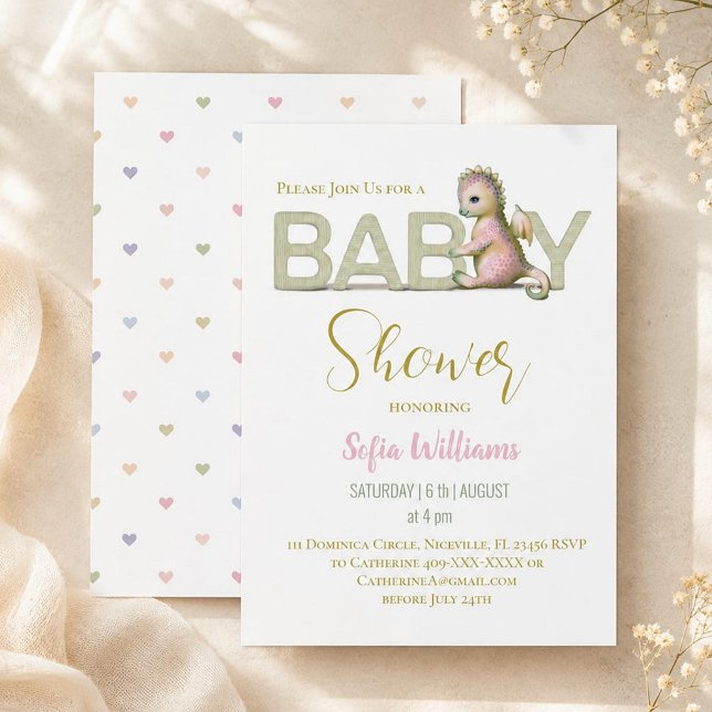 Cute Dragon Baby Shower invitation (Creator Uploaded)