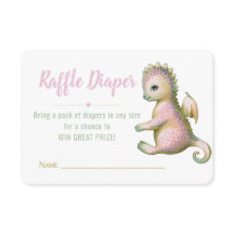 Cute Dragon Baby Shower Raffle Diaper.