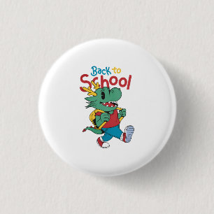 Cute Dragon Back to School Art 3 Cm Round Badge