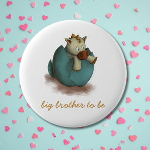 Cute Dragon Big Brother To Be 6 Cm Round Badge