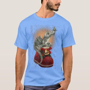 Cute Dragon Butterfly Christmas Boot Xmas Snow  T-Shirt