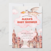 Cute dragon castle baby shower