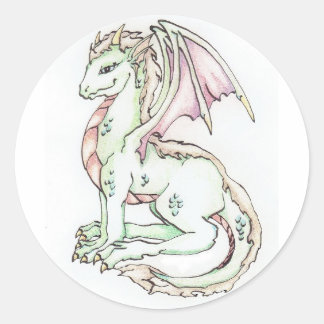 Cute Dragon Classic Round Sticker