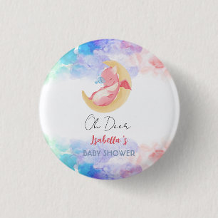Cute dragon dinosaur rainbow Balloon baby shower 3 Cm Round Badge