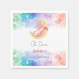 Cute dragon dinosaur rainbow Balloon baby shower Napkin