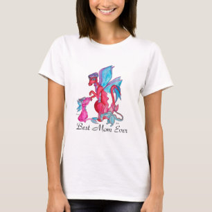 Cute dragon family for Mother’s Day - two kids T-Shirt