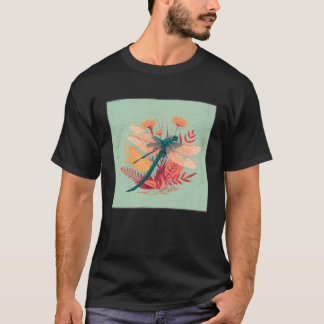 Cute Dragon Fly Illustation Aesthetic Colorful Wom T-Shirt