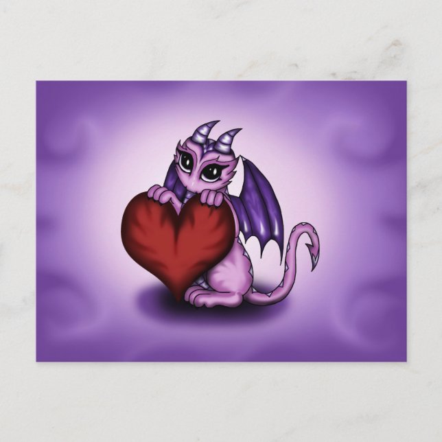 cute Dragon heart Postcard (Front)