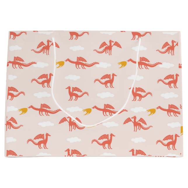 Cute Dragon Large Gift Bag (Front)