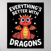 Cute Dragon Lover Adults Or Kids Boys Girls Dragon