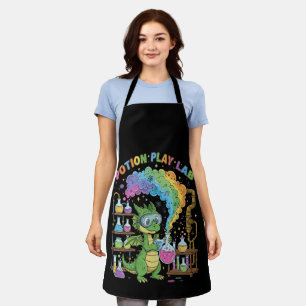 Cute Dragon Scientist Magical Potion Play Lab Apron