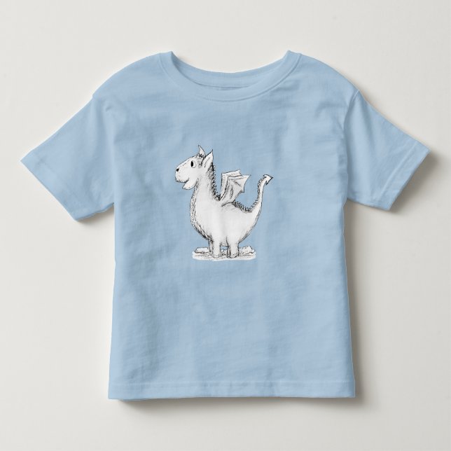 Cute Dragon Sketch Toddler T-Shirt (Front)