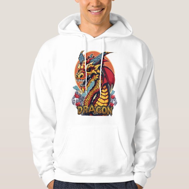 Cute Dragon Skull Mascot Hoodies  (Front)