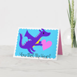 Cute Dragon Valentines Day Card Dragon Valentines