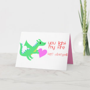Cute Dragon Valentines Day Card Dragon Valentines