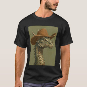 Cute Dragon Wearing a Cowboy Hat T-Shirt