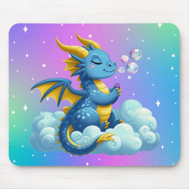 Cute Dragon/Whimsical  Mouse Mat (Front)