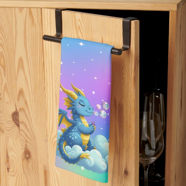 Cute Dragon/Whimsical  Tea Towel (Thirds Fold)