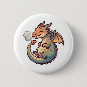 Cute Dragon Zodiac 6 Cm Round Badge