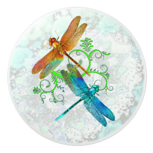 Cute Dragonflies Ceramic Knob