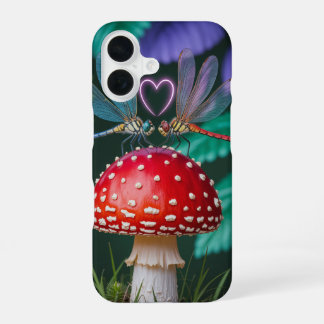 Cute Dragonflies on a Mushroom -  iPhone 16 Case