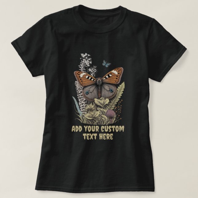 Cute Dragonfly Floral wildflower, Dragonfly Lovers T-Shirt (Design Front)