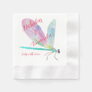 Cute dragonfly napkin