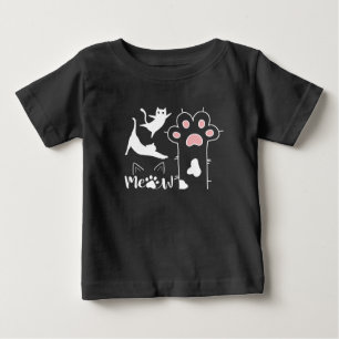 Cute Drawing Cats, Meow and Paws Baby T-Shirt
