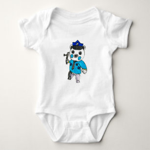 Cute Drawing of Piggy Poley by Kareem Kids Art Baby Bodysuit