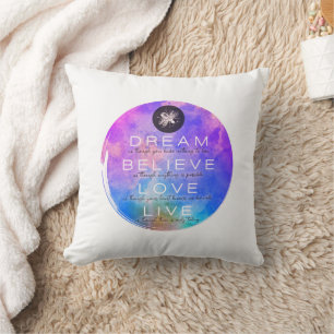 Cute Dream Believe Love Live Inspirational Cushion