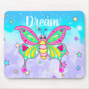 Cute “Dream” Kawaii Butterfly Mouse Pad
