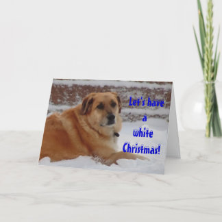 Cute Dreaming of White Christmas Snow Angel Holiday Card