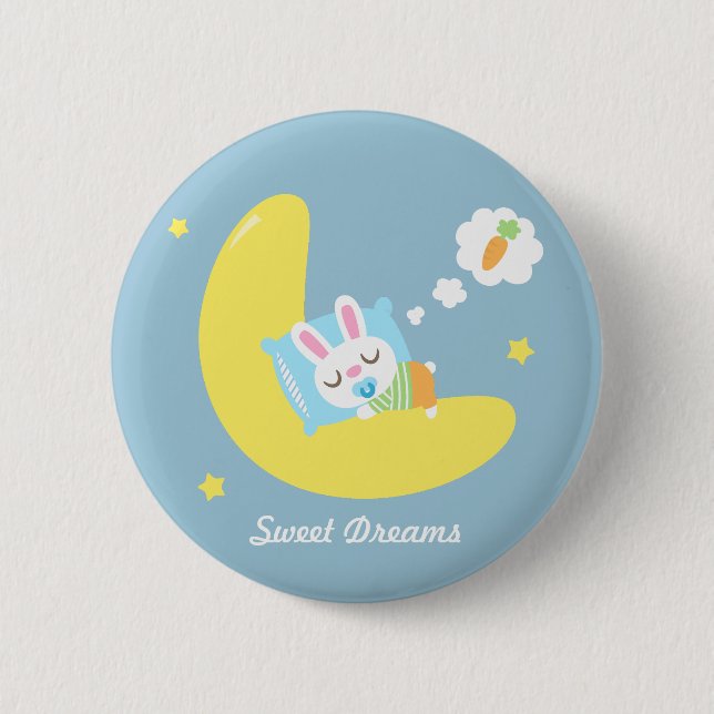 Cute Dreamland Baby Bunny For Kids 6 Cm Round Badge (Front)