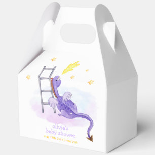 Cute Dreamy Fairytale Dragon Stars Baby Shower Favour Box