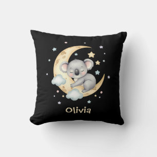 Cute Dreamy Koala Throw Pillow