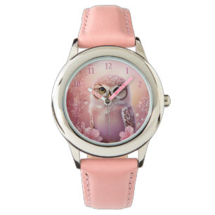 Cute Dreamy Pink Burrowing Owl Watch