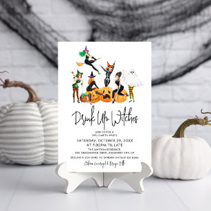 Cute 'Drink Up Witches' Adult Halloween Party Invitation