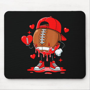 Cute Dripng Football Lover Heart Valentines Day Bo Mouse Mat