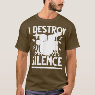Cute Drum Set Art Men Women Drumming Rocker Music  T-Shirt