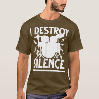 Cute Drum Set Art Men Women Drumming Rocker Music  T-Shirt