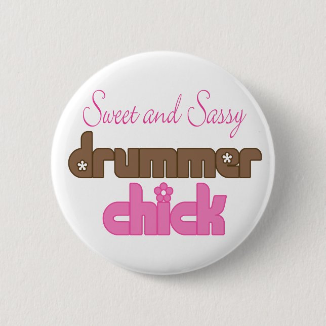 Cute Drummer Button (Front)