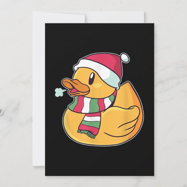 Cute Dub Duck Christmas Holiday Card (Front)