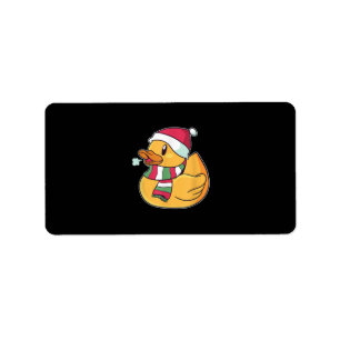 Cute Dub Duck Christmas Label