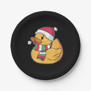 Cute Dub Duck Christmas Paper Plate