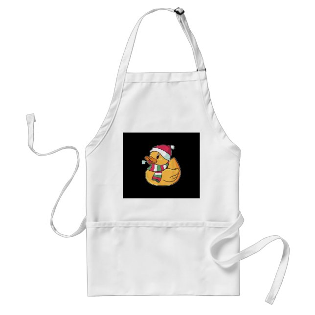 Cute Dub Duck Christmas Standard Apron (Front)
